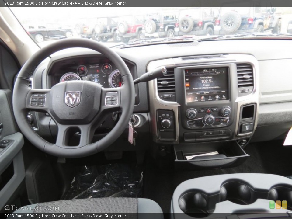 Black/Diesel Gray Interior Dashboard for the 2013 Ram 1500 Big Horn Crew Cab 4x4 #74359898