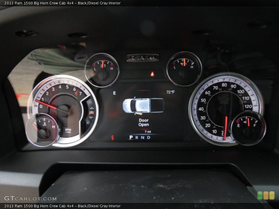 Black/Diesel Gray Interior Gauges for the 2013 Ram 1500 Big Horn Crew Cab 4x4 #74359940