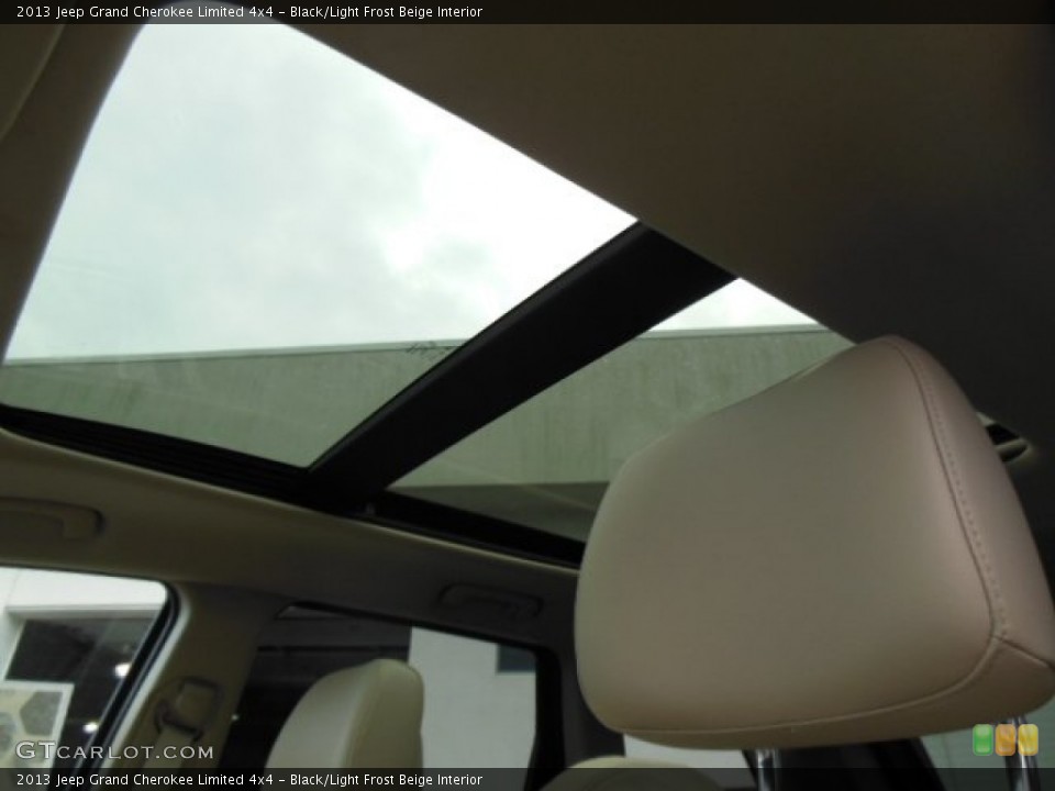 Black/Light Frost Beige Interior Sunroof for the 2013 Jeep Grand Cherokee Limited 4x4 #74360934