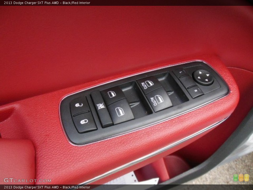 Black/Red Interior Controls for the 2013 Dodge Charger SXT Plus AWD #74361728