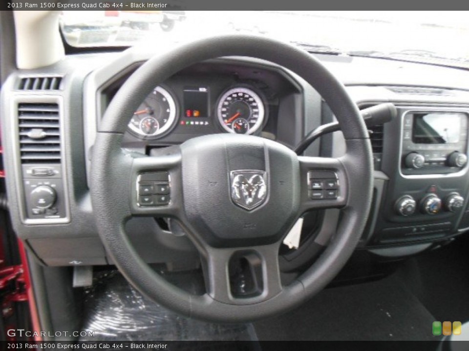 Black Interior Steering Wheel for the 2013 Ram 1500 Express Quad Cab 4x4 #74362596