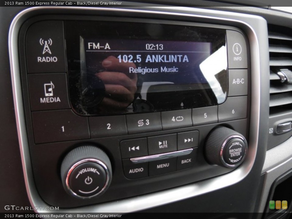 Black/Diesel Gray Interior Audio System for the 2013 Ram 1500 Express Regular Cab #74364011