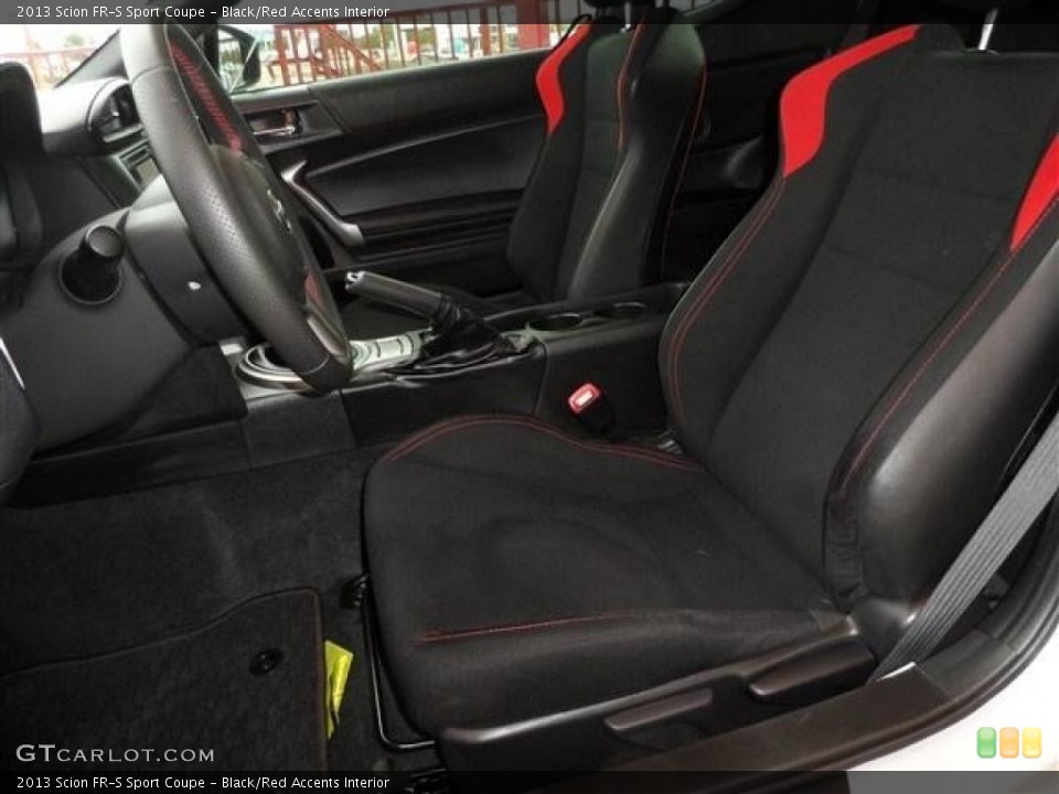 Black/Red Accents Interior Front Seat for the 2013 Scion FR-S Sport Coupe #74364761