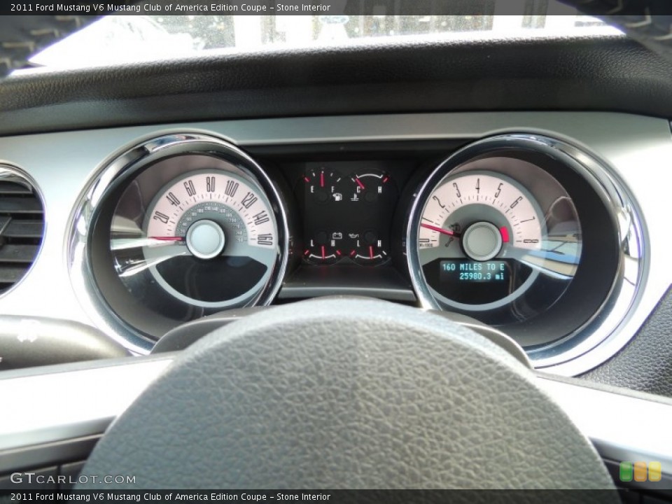 Stone Interior Gauges for the 2011 Ford Mustang V6 Mustang Club of America Edition Coupe #74364791