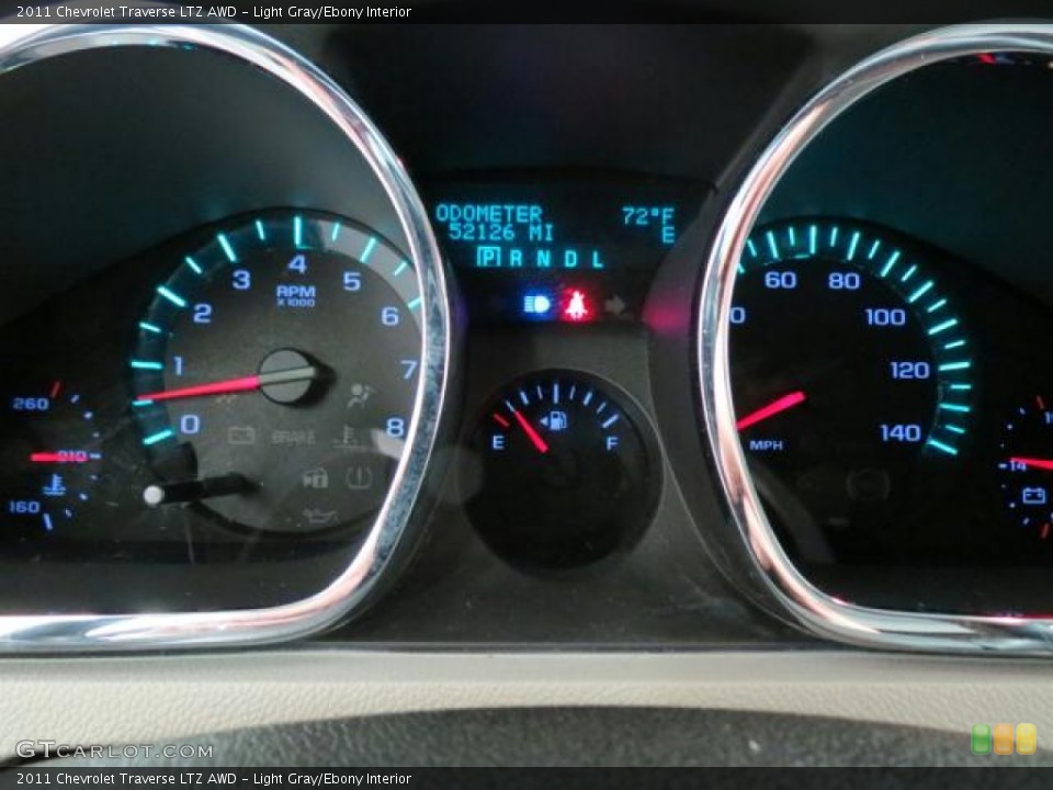 Light Gray/Ebony Interior Gauges for the 2011 Chevrolet Traverse LTZ AWD #74366135