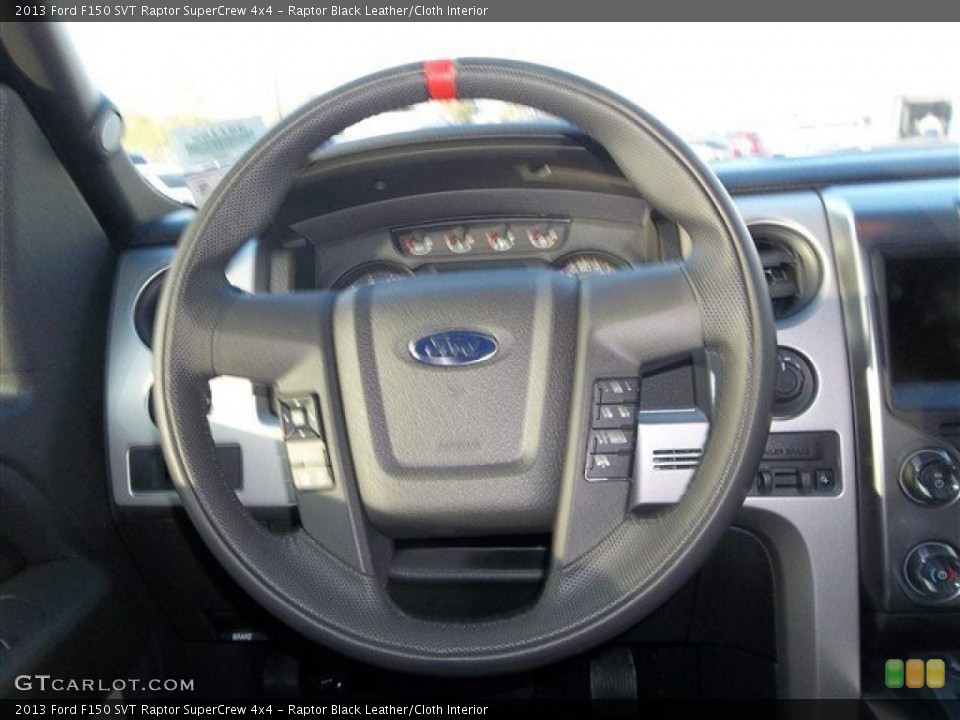 Raptor Black Leather/Cloth Interior Steering Wheel for the 2013 Ford F150 SVT Raptor SuperCrew 4x4 #74366772