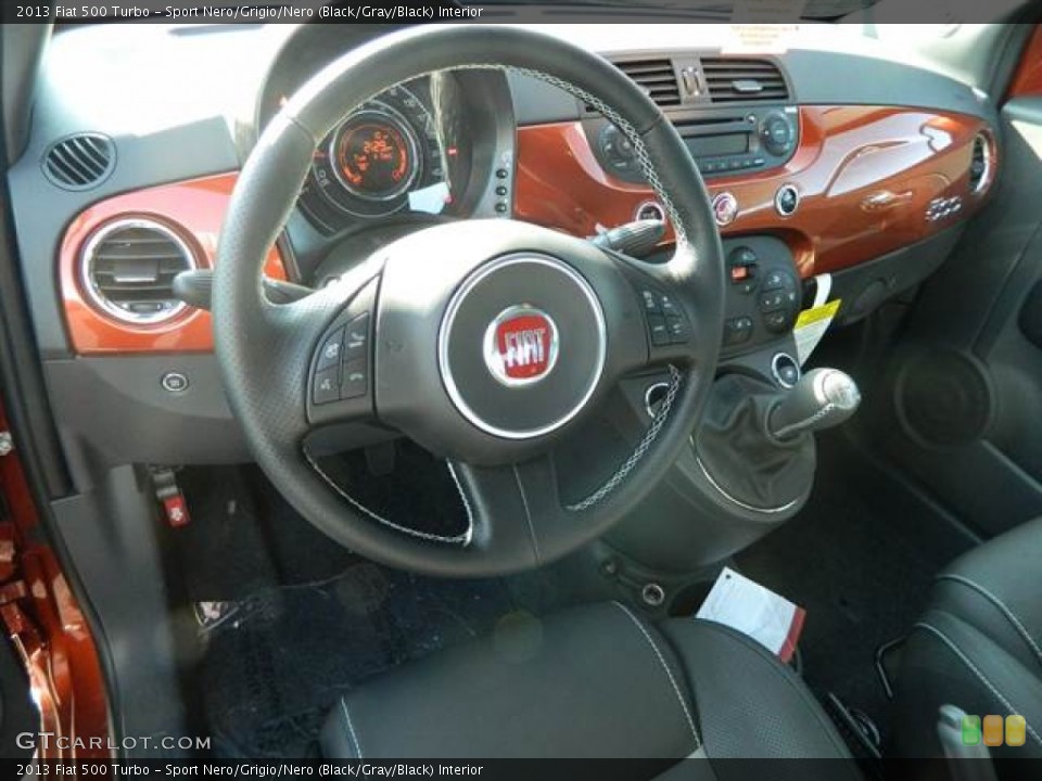 Sport Nero/Grigio/Nero (Black/Gray/Black) Interior Dashboard for the 2013 Fiat 500 Turbo #74369719