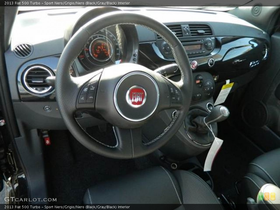 Sport Nero/Grigio/Nero (Black/Gray/Black) Interior Dashboard for the 2013 Fiat 500 Turbo #74369926