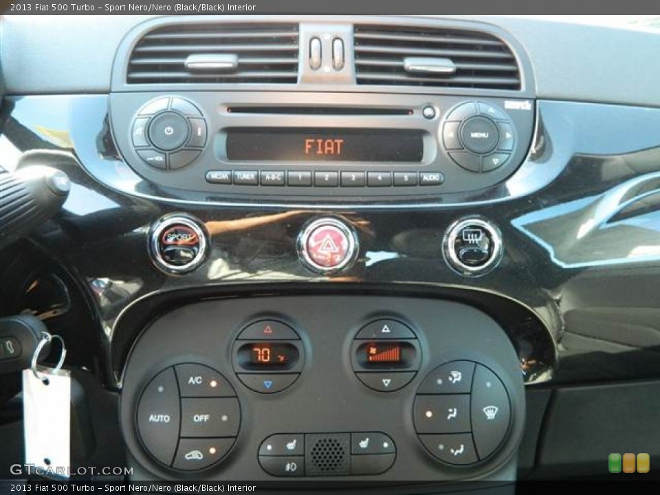 Sport Nero/Nero (Black/Black) Interior Controls for the 2013 Fiat 500 Turbo #74370148