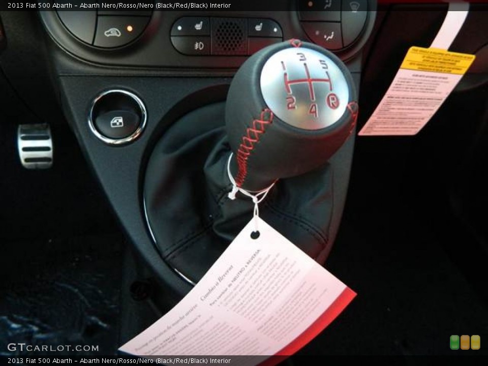 Abarth Nero/Rosso/Nero (Black/Red/Black) Interior Transmission for the 2013 Fiat 500 Abarth #74371305