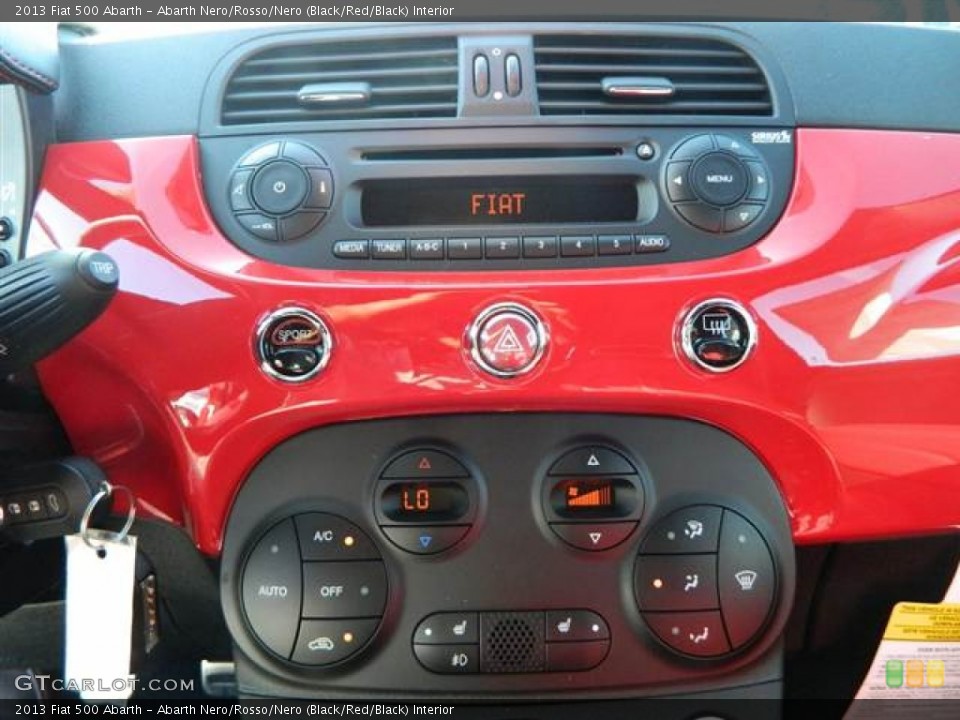 Abarth Nero/Rosso/Nero (Black/Red/Black) Interior Controls for the 2013 Fiat 500 Abarth #74371327