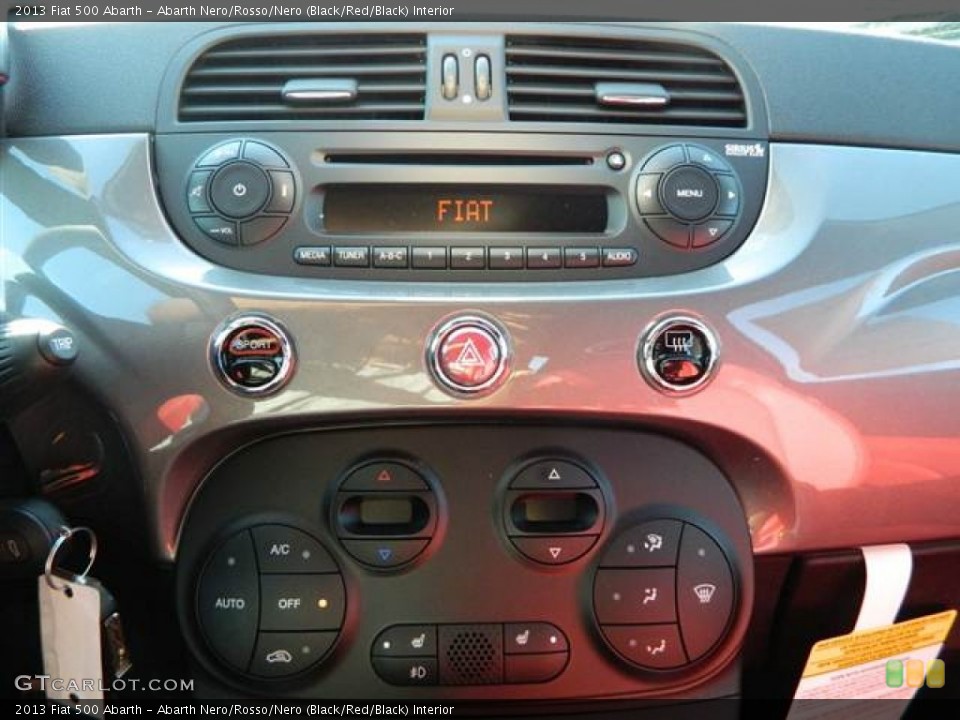 Abarth Nero/Rosso/Nero (Black/Red/Black) Interior Controls for the 2013 Fiat 500 Abarth #74371514