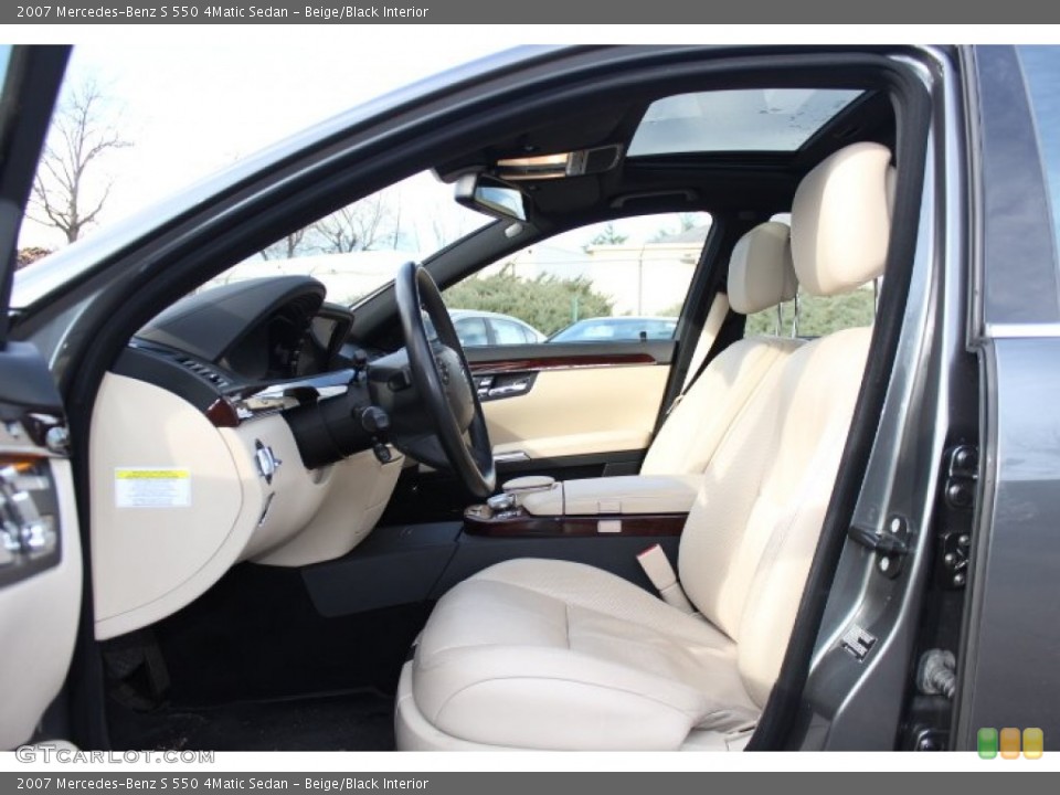 Beige/Black Interior Photo for the 2007 Mercedes-Benz S 550 4Matic Sedan #74377579