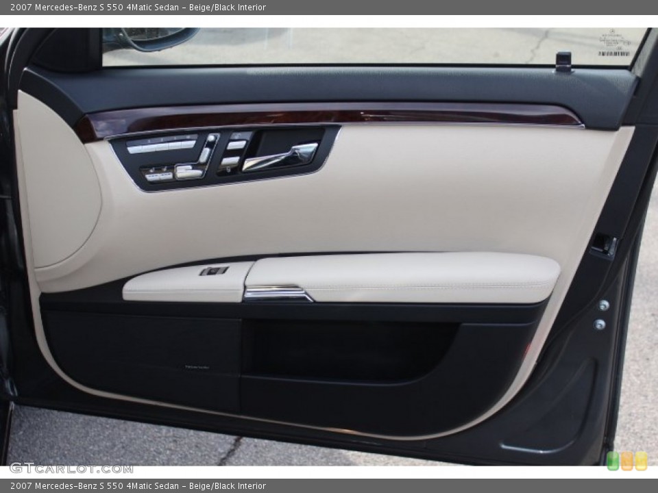 Beige/Black Interior Door Panel for the 2007 Mercedes-Benz S 550 4Matic Sedan #74377746