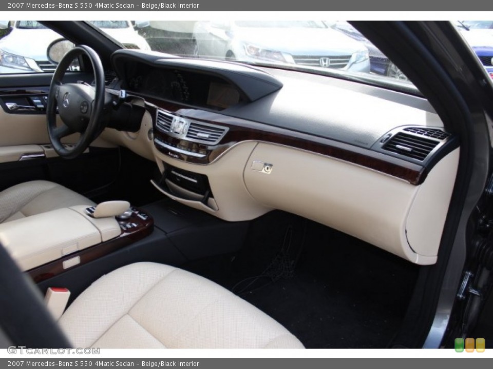Beige/Black Interior Dashboard for the 2007 Mercedes-Benz S 550 4Matic Sedan #74377786