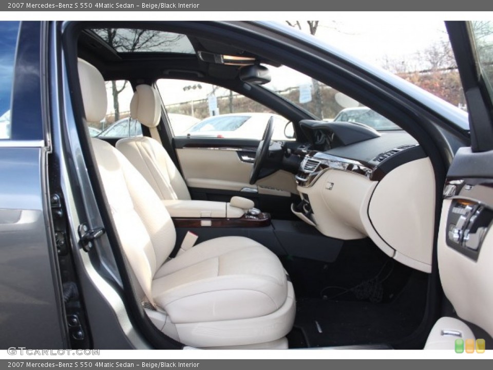 Beige/Black Interior Photo for the 2007 Mercedes-Benz S 550 4Matic Sedan #74377807
