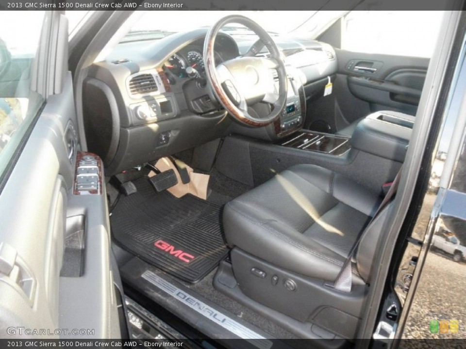 Ebony Interior Prime Interior for the 2013 GMC Sierra 1500 Denali Crew Cab AWD #74380037