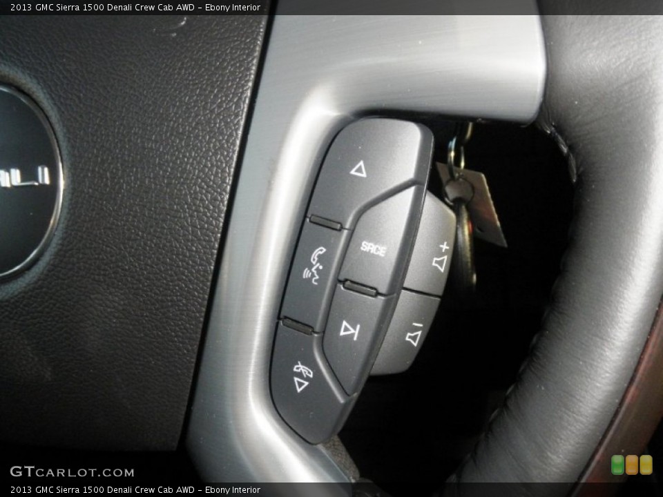 Ebony Interior Controls for the 2013 GMC Sierra 1500 Denali Crew Cab AWD #74380143