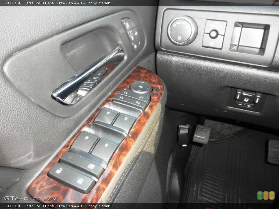 Ebony Interior Controls for the 2013 GMC Sierra 1500 Denali Crew Cab AWD #74380210