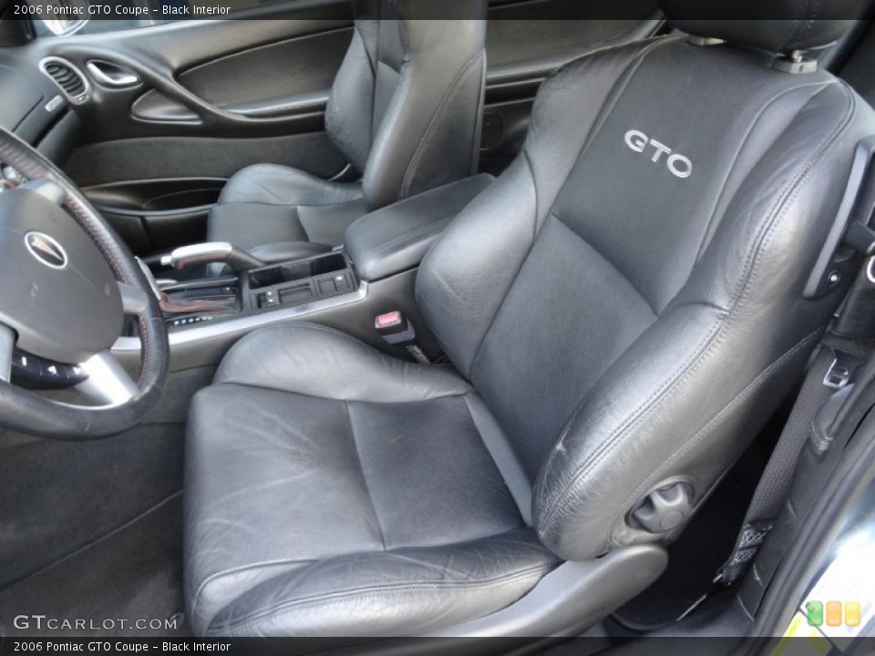 Black Interior Front Seat for the 2006 Pontiac GTO Coupe #74380394