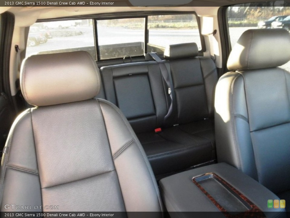 Ebony Interior Photo for the 2013 GMC Sierra 1500 Denali Crew Cab AWD #74380432