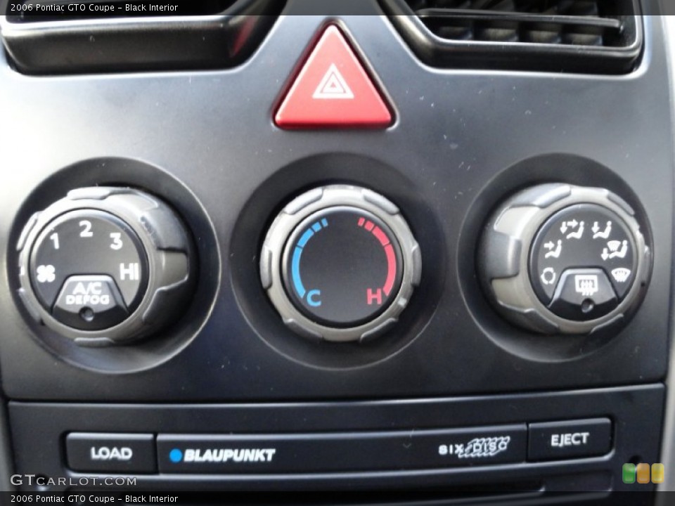 Black Interior Controls for the 2006 Pontiac GTO Coupe #74380573