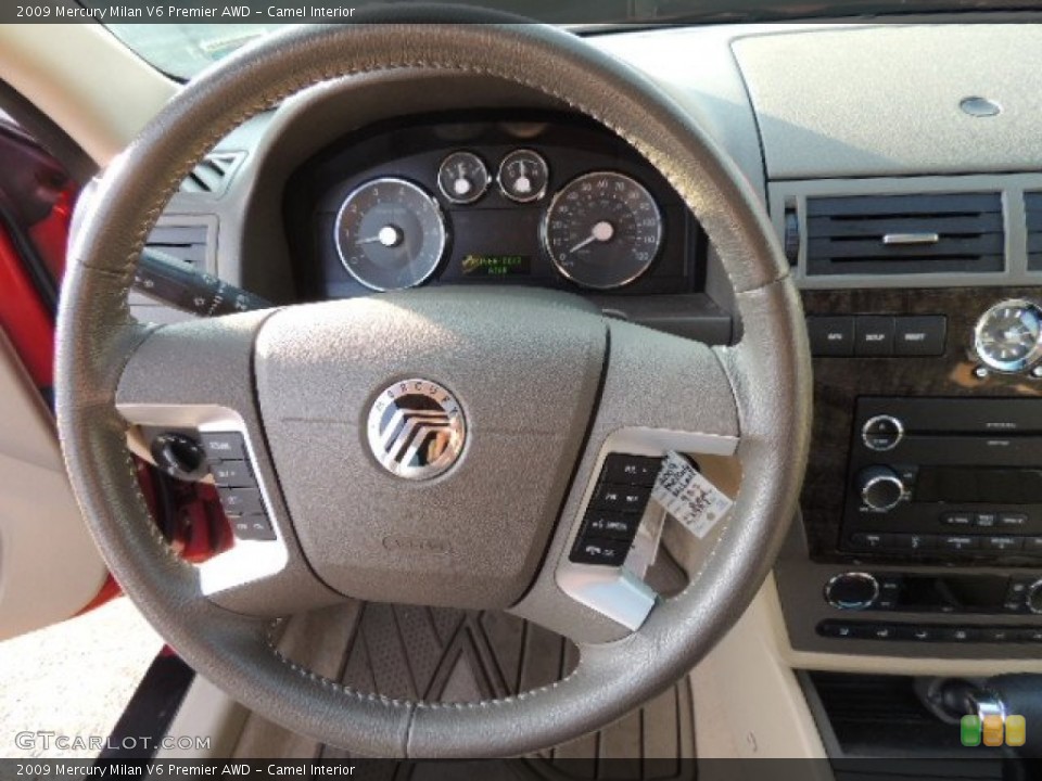 Camel Interior Steering Wheel for the 2009 Mercury Milan V6 Premier AWD #74384644