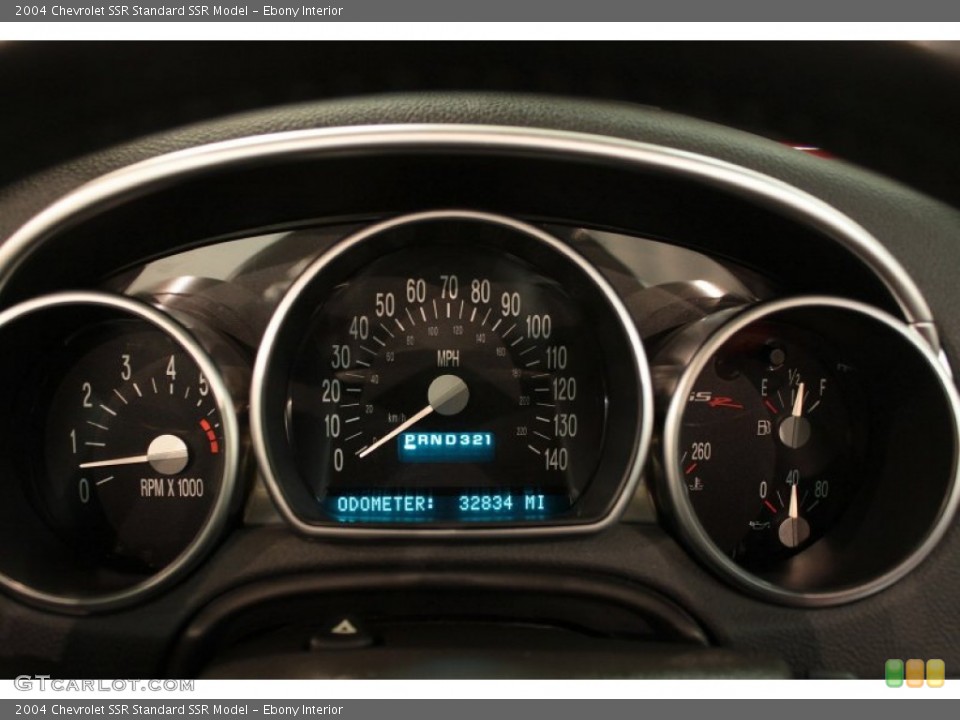 Ebony Interior Gauges for the 2004 Chevrolet SSR  #74387632