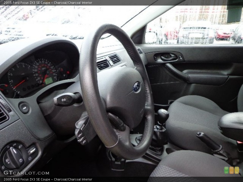 Charcoal/Charcoal Interior Steering Wheel for the 2005 Ford Focus ZX3 SE Coupe #74389003