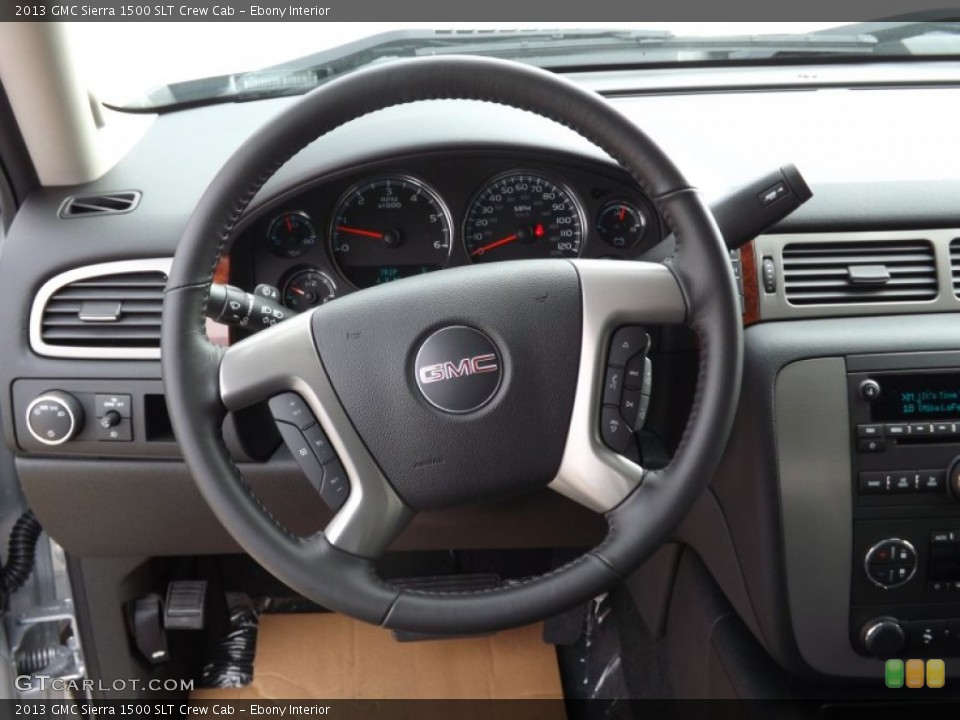 Ebony Interior Steering Wheel for the 2013 GMC Sierra 1500 SLT Crew Cab #74390974