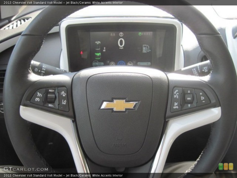 Jet Black/Ceramic White Accents Interior Steering Wheel for the 2013 Chevrolet Volt  #74392828