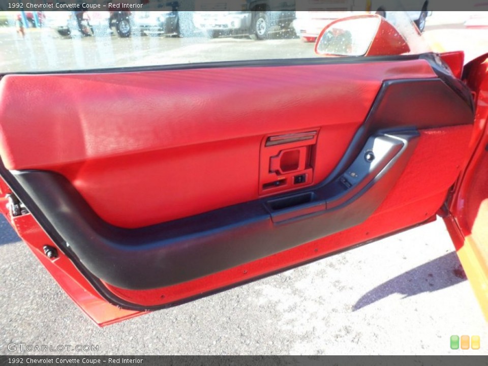 Red Interior Door Panel for the 1992 Chevrolet Corvette Coupe #74393785