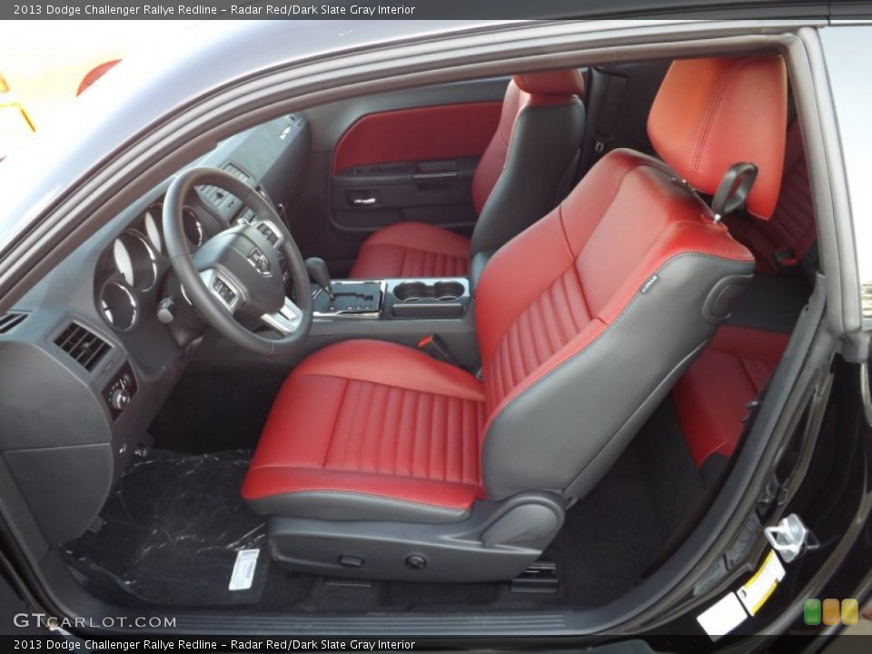 Radar Red/Dark Slate Gray Interior Front Seat for the 2013 Dodge Challenger Rallye Redline #74394362