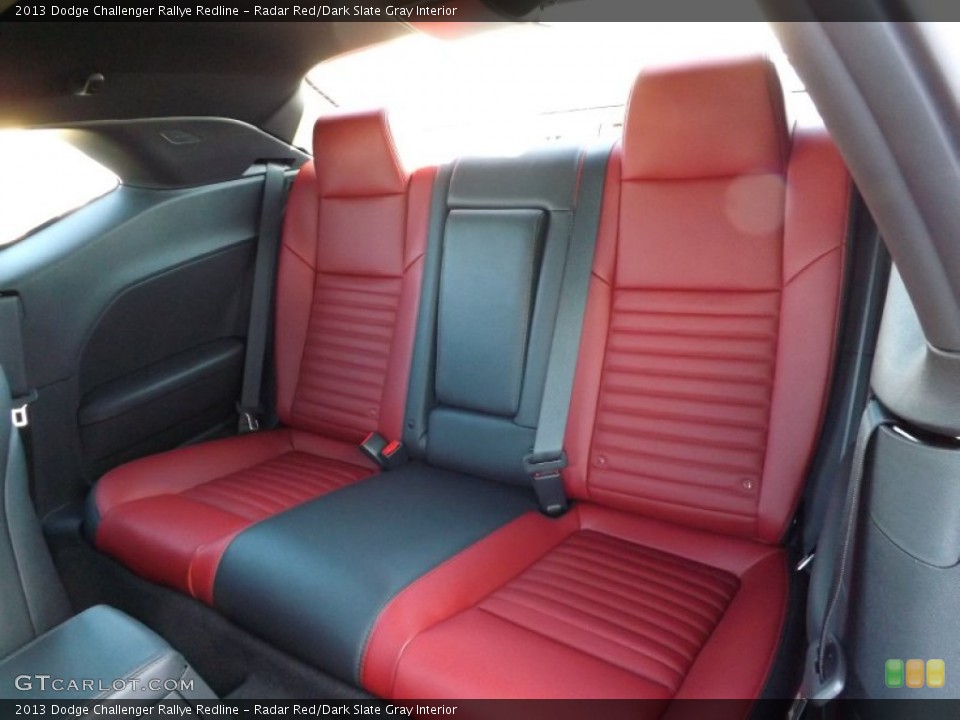 Radar Red/Dark Slate Gray Interior Rear Seat for the 2013 Dodge Challenger Rallye Redline #74394404