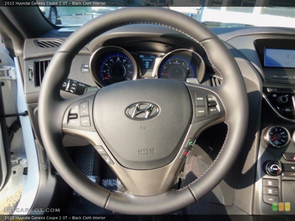 Black Cloth Interior Steering Wheel for the 2013 Hyundai Genesis Coupe 2.0T #74395432