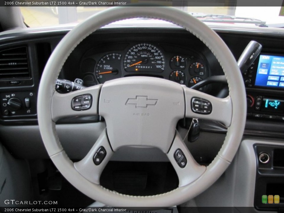 Gray/Dark Charcoal Interior Steering Wheel for the 2006 Chevrolet Suburban LTZ 1500 4x4 #74396989