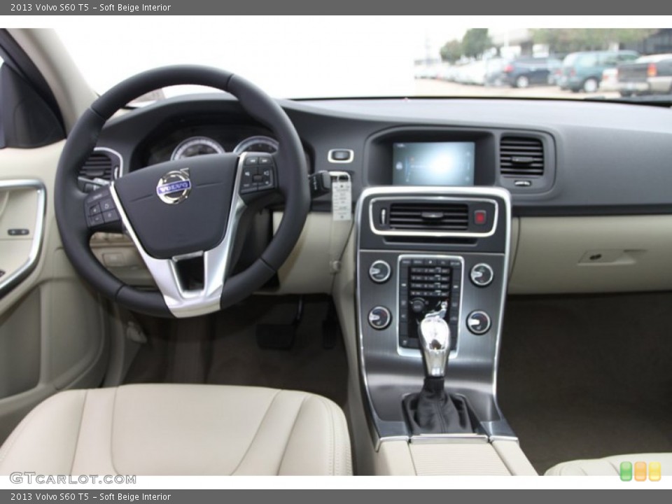 Soft Beige Interior Dashboard for the 2013 Volvo S60 T5 #74398630