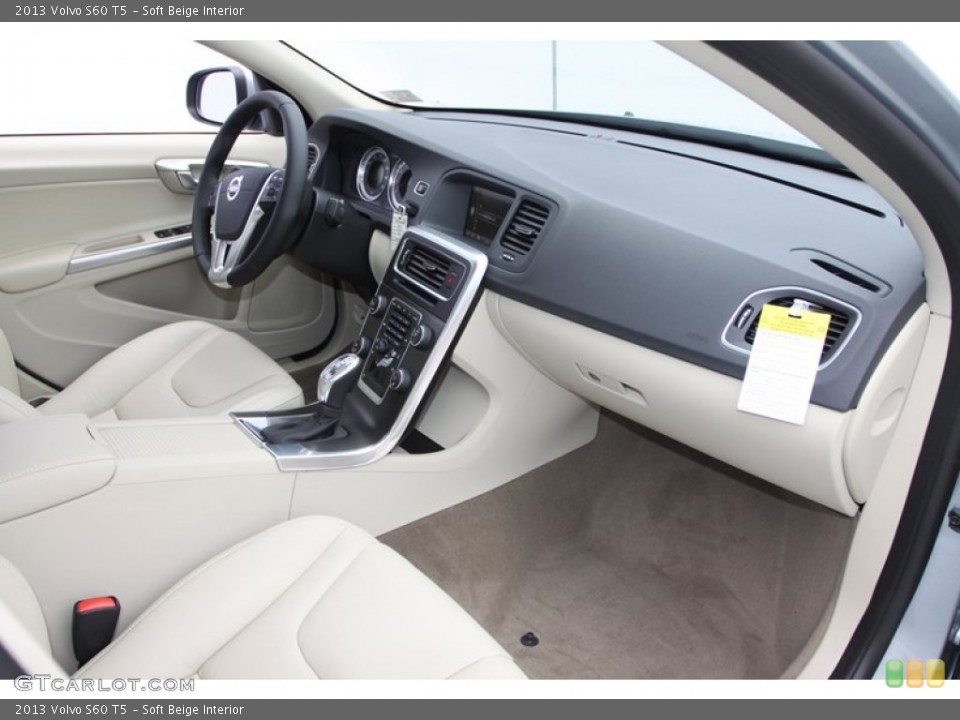 Soft Beige Interior Dashboard for the 2013 Volvo S60 T5 #74398870