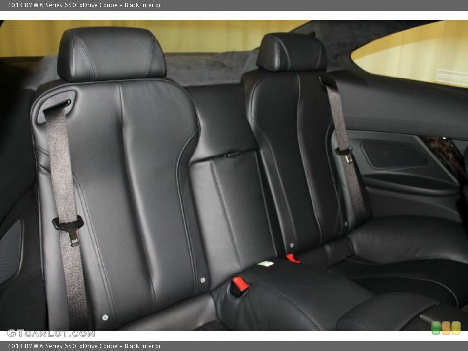 Black Interior Rear Seat for the 2013 BMW 6 Series 650i xDrive Coupe #74402077