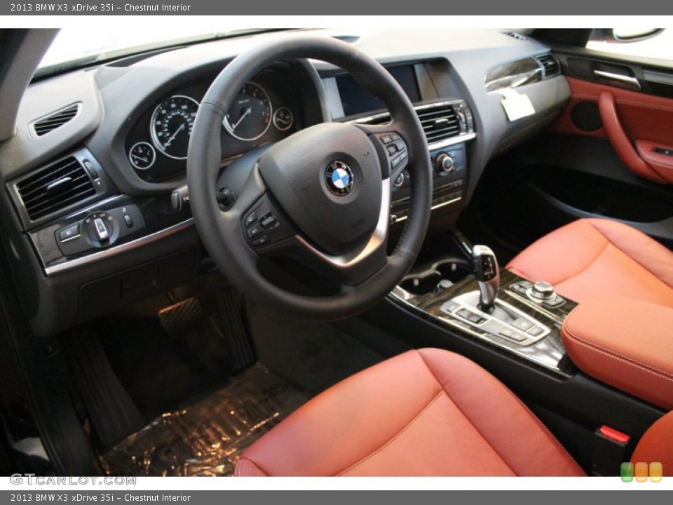 Chestnut Interior Prime Interior for the 2013 BMW X3 xDrive 35i #74402372