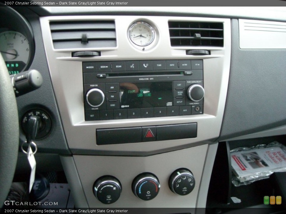 Dark Slate Gray/Light Slate Gray Interior Controls for the 2007 Chrysler Sebring Sedan #74402983