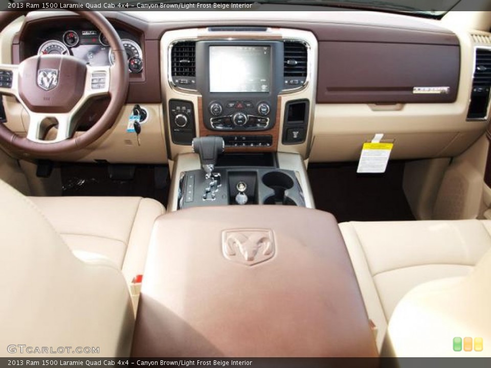 Canyon Brown/Light Frost Beige Interior Dashboard for the 2013 Ram 1500 Laramie Quad Cab 4x4 #74407798