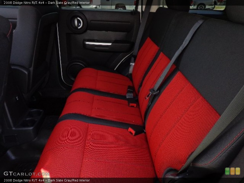 Dark Slate Gray/Red Interior Rear Seat for the 2008 Dodge Nitro R/T 4x4 #74409100