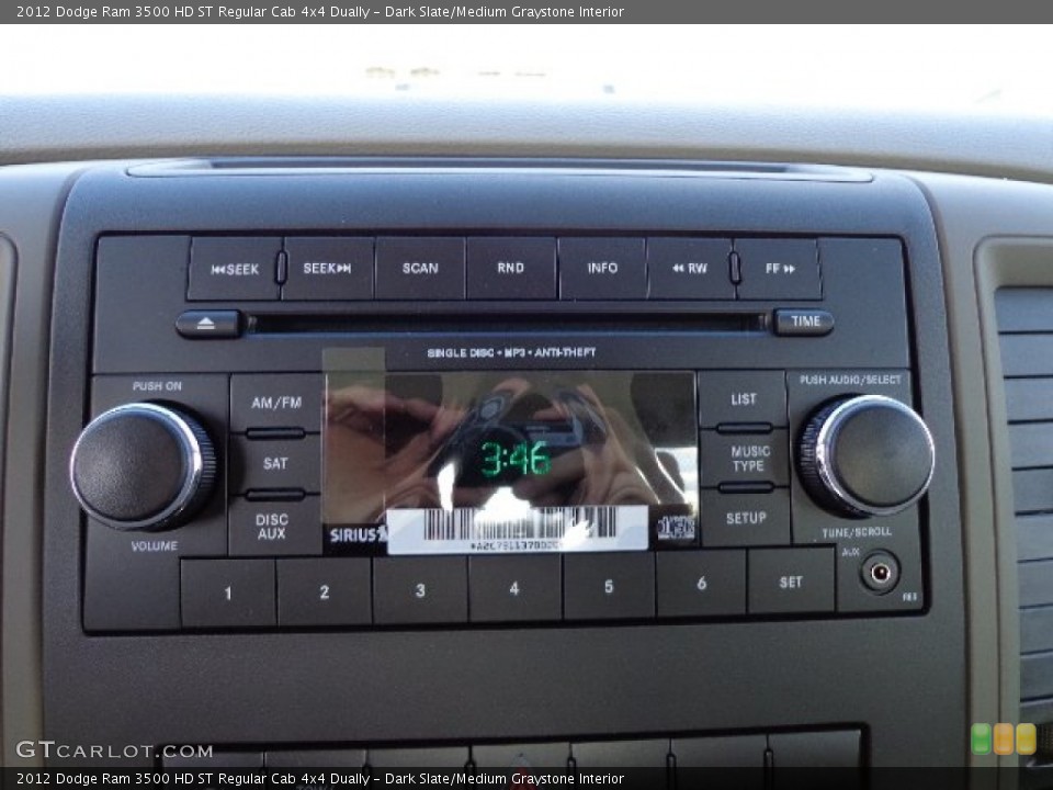 Dark Slate/Medium Graystone Interior Audio System for the 2012 Dodge Ram 3500 HD ST Regular Cab 4x4 Dually #74410105