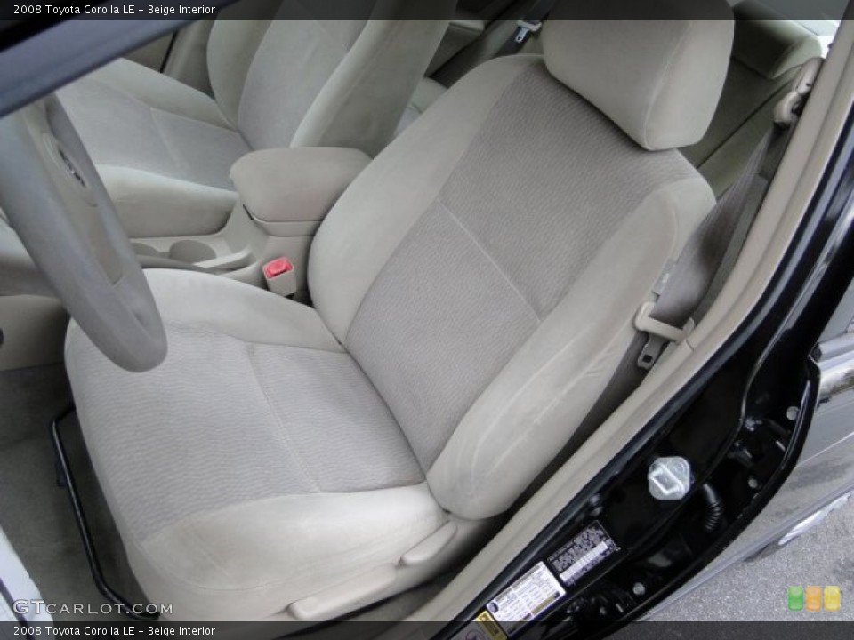 Beige 2008 Toyota Corolla Interiors