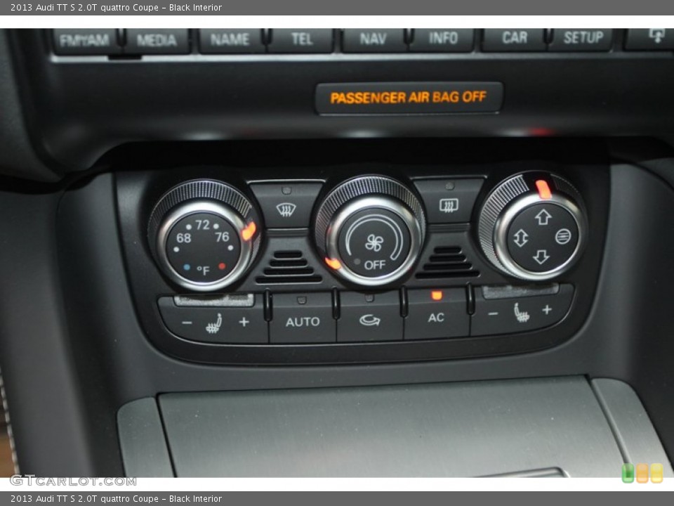 Black Interior Controls for the 2013 Audi TT S 2.0T quattro Coupe #74416044