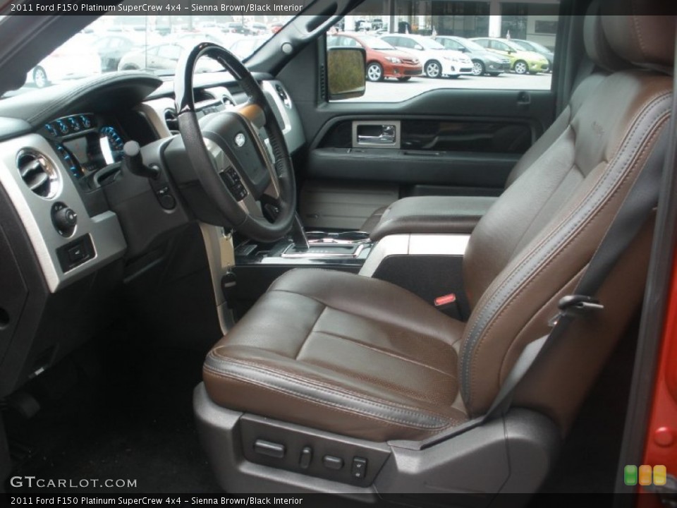 Sienna Brown/Black Interior Front Seat for the 2011 Ford F150 Platinum SuperCrew 4x4 #74416069