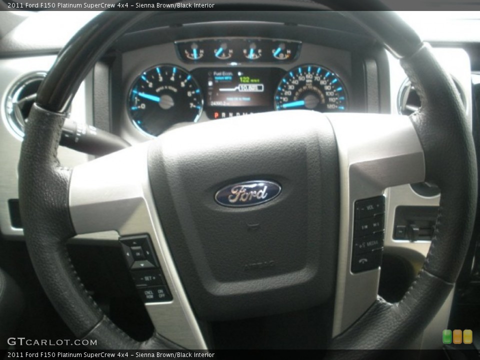 Sienna Brown/Black Interior Steering Wheel for the 2011 Ford F150 Platinum SuperCrew 4x4 #74416478