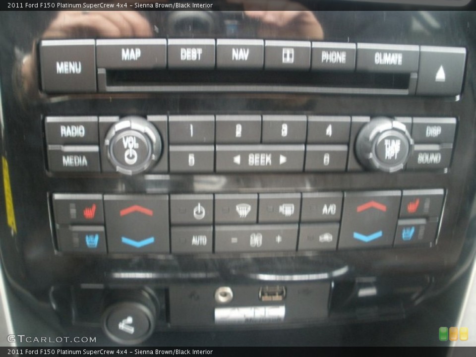 Sienna Brown/Black Interior Controls for the 2011 Ford F150 Platinum SuperCrew 4x4 #74416531