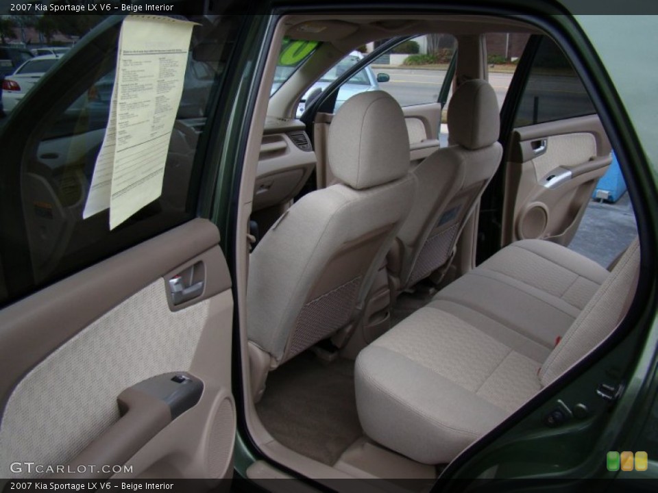 Beige Interior Rear Seat for the 2007 Kia Sportage LX V6 #74416942